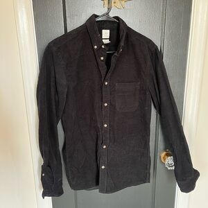 Black Button-Up Shirt H&M corduroy